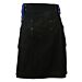Black And Blue Cargo Utility Kilt