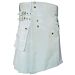 Active Mens White Cotton Utility Kilt