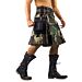 ARMY CAMO KILT BLACK CARGO POCKETS