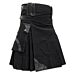 Black Cargo Utility Kilt