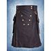 Black Detachable Pocket Utility Kilt For Sale