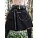 Black Fashion Gothic Style Utility Kilt