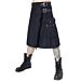 Black Fashion Cargo Pocket Utility Kilt