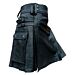 Black Leather Utility Kilt
