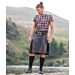 Men Black Leather Kilt