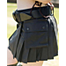 Black Women Mini Utility Kilt
