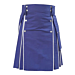 Blue Utility kilt With White line