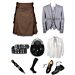 Brown Cotton Utility Kilt Outfit Deal