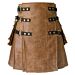 Brown Leather Gothic Kilt