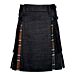 Camel Thomson Tartan Black Denim Hybrid Kilt