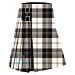 Erskine Black and White Tartan Kilt