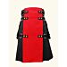 Gothic Style Red & Black Hybrid Kilt