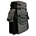 Grey & Black Gothic Style Hybrid Kilt