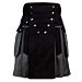 Black And Grey Men Working Utility Kilt