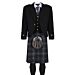Highland Granite Blue Black Jacket Kilt Outfit