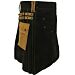Black Cargo Pockets Utility Kilt