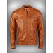 Caramel Tan Leather Jacket For Men
