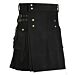 Men Black Utility Kilt