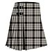 Modern Black and White MacFarlane Tartan Kilt