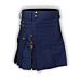 Navy Blue Cotton & Buchanan Tartan Hybrid Kilt