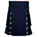 Navy Blue Gordon Dress Tartan Hybrid Kilt