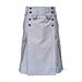 White Utility Kilt With Cargo Pockets
