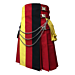 Red Canvas Utility Kilt with German Flag