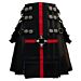 Red Cross Black Leather Gothic Kilt