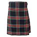red lining black tartan kilt