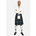 White Jacobite Ghillie Casual Kilt Outfit