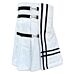 White Leather Modern Kilt