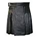 Women Black Leather Kilt
