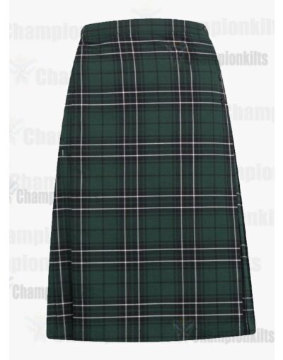 Green Max Banner Tartan Midi Kilt