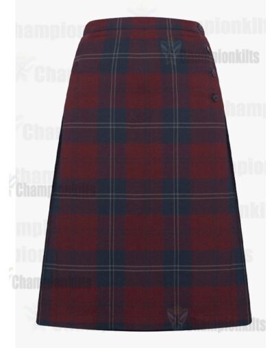 Maroon Tartan Max Banner Junior Kelso Midi Kilt